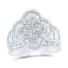 1 CTW-DIA NK FASHION CLOVER RING