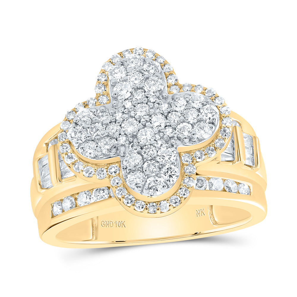 1 1/3CTW-DIA NK FASHION CLOVER RING