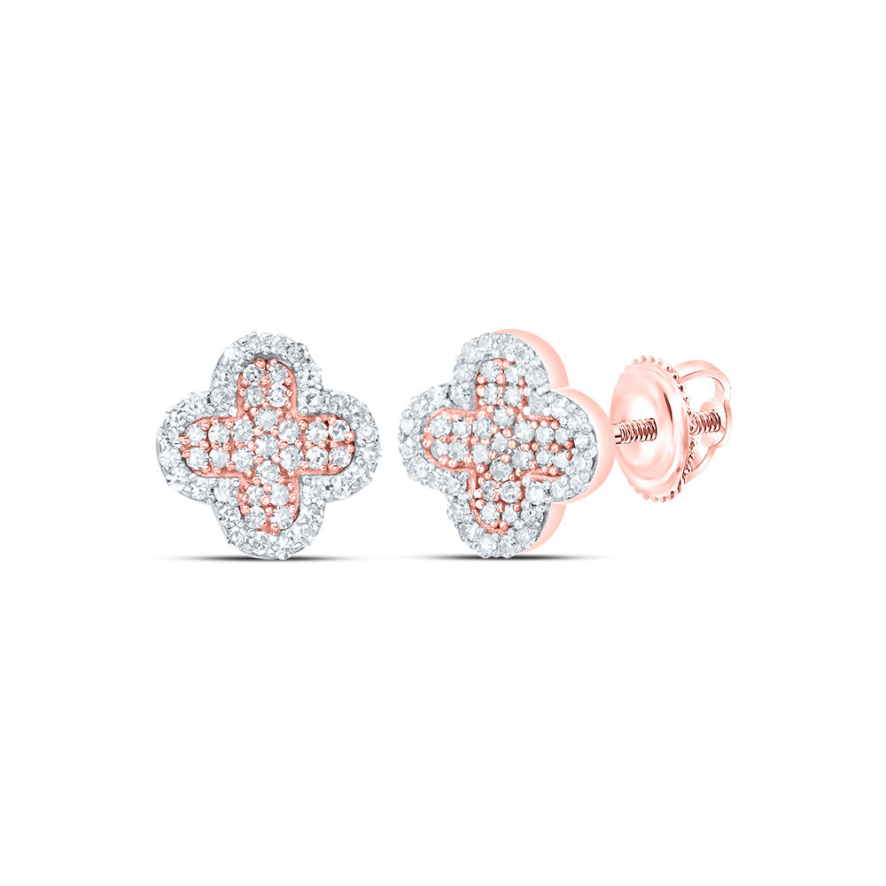 1/3CTW-DIA NK CLOVER STUD EARRING