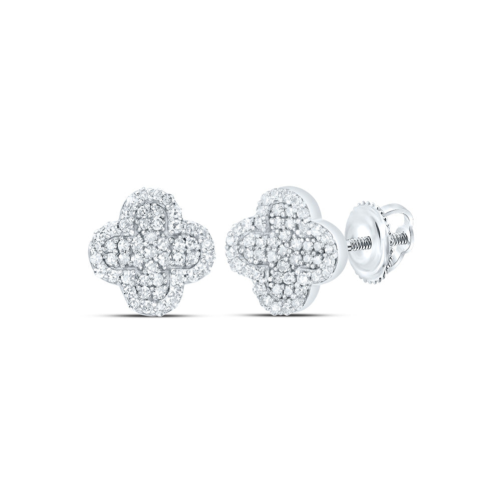 1/3CTW-DIA NK CLOVER STUD EARRING