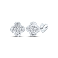 1/3CTW-DIA NK CLOVER STUD EARRING