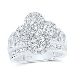 1 1/3CTW-DIA NK FASHION CLOVER RING
