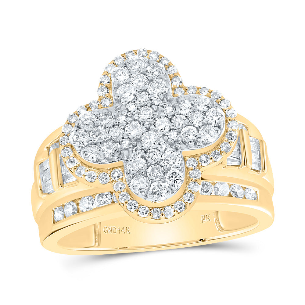 1 1/3CTW-DIA NK FASHION CLOVER RING