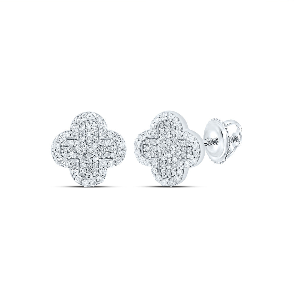 1/2CTW DIA NK CLOVER STUD EARRING