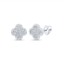 1/2CTW DIA NK CLOVER STUD EARRING
