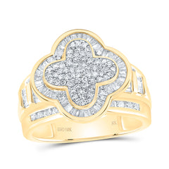 1 CTW-DIA NK FASHION CLOVER RING
