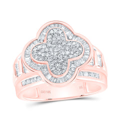 1 CTW-DIA NK FASHION CLOVER RING