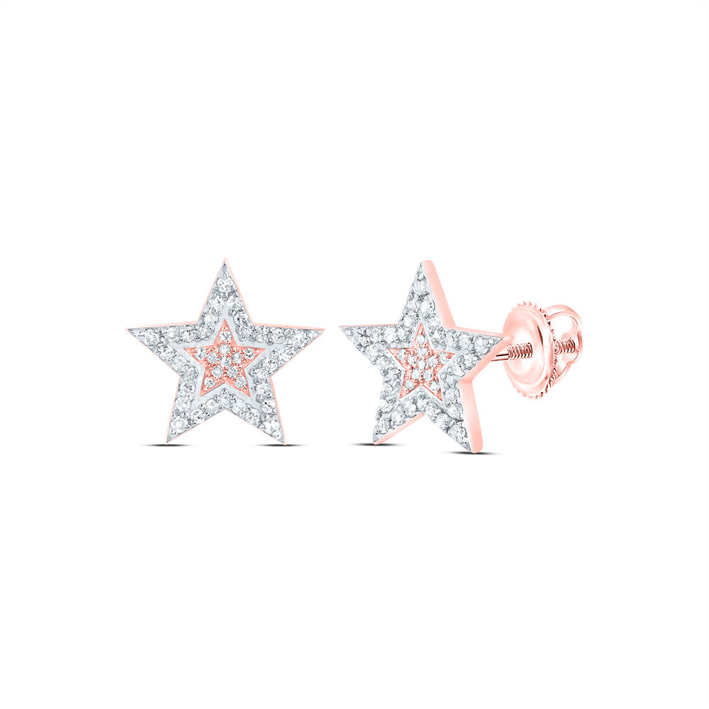1/3CTW-DIA NK STAR MENS STUD EARRING