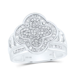 1 CTW-DIA NK FASHION CLOVER RING