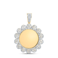 10K Yellow Gold 1 3/4 CTW-Natural Diamond Fanuk Memory Round Mens Charm 6.18 Gram