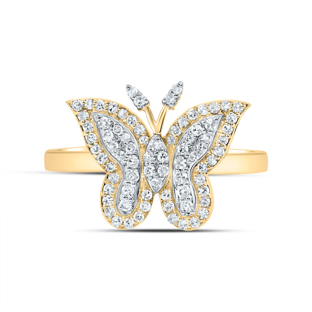 1/4CTW-DIA NK FASHION BUTTERFLY RING