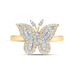 1/4CTW-DIA NK FASHION BUTTERFLY RING