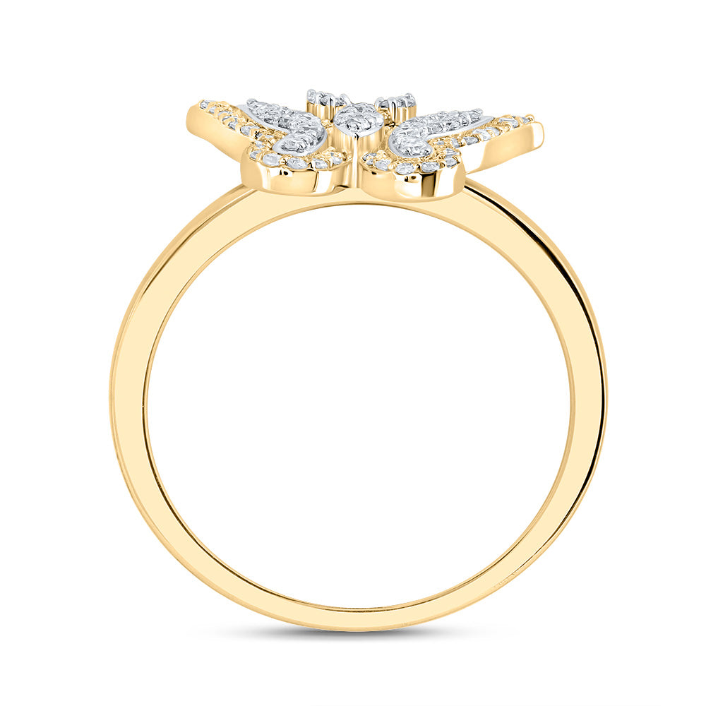 1/4CTW-DIA NK FASHION BUTTERFLY RING
