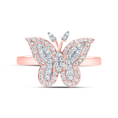 1/4CTW-DIA NK FASHION BUTTERFLY RING