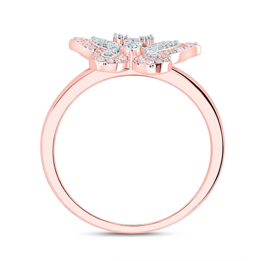 1/4CTW-DIA NK FASHION BUTTERFLY RING