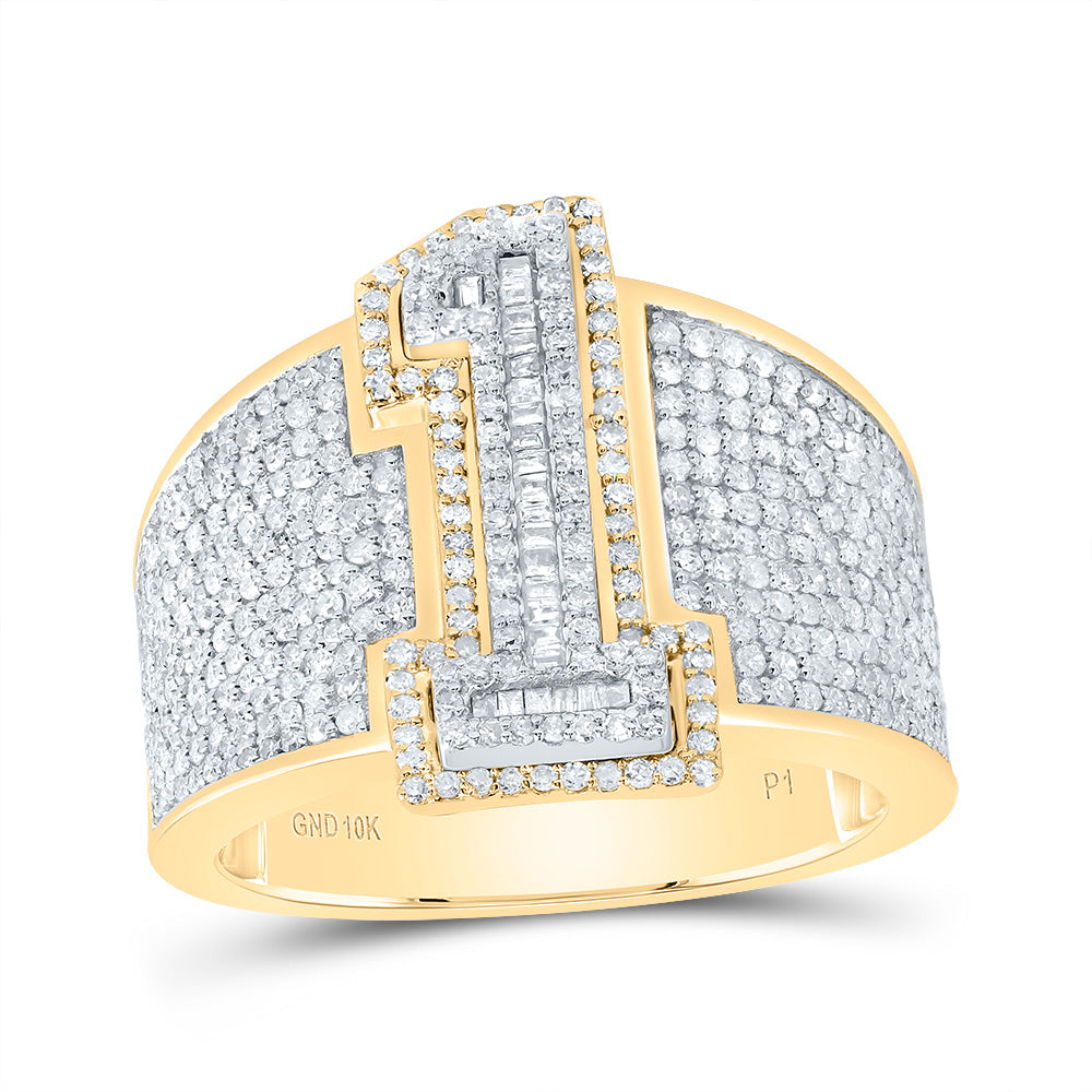 1 1/2CTW-DIA P1 NUMBER "1" MEN'S RING