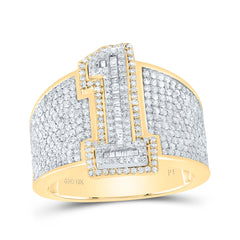 1 1/2CTW-DIA P1 NUMBER "1" MEN'S RING