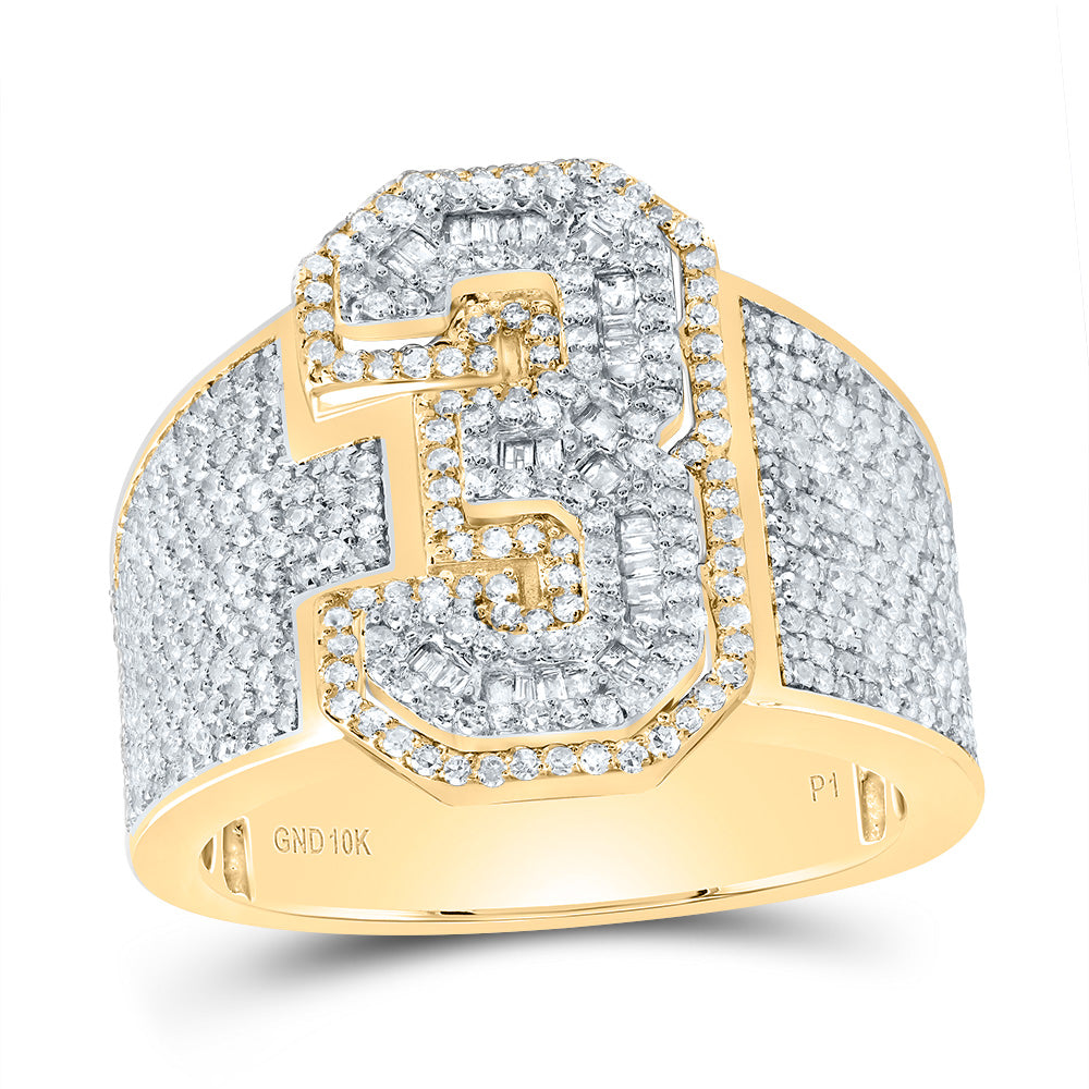1 1/2CTW-DIA P1 NUMBER "3" MEN'S RING
