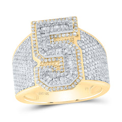 1 5/8CTW-DIA P1 NUMBER "5" MEN'S RING