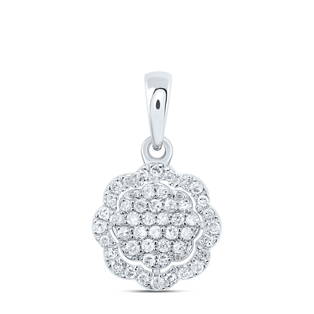 1/6CTW-DIA P1 GIFT FLOWER PENDANT