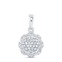 1/6CTW-DIA P1 GIFT FLOWER PENDANT
