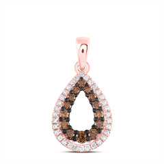 3/8CTW-DIA ANA M COGNAC NATURAL PEAR PENDANT