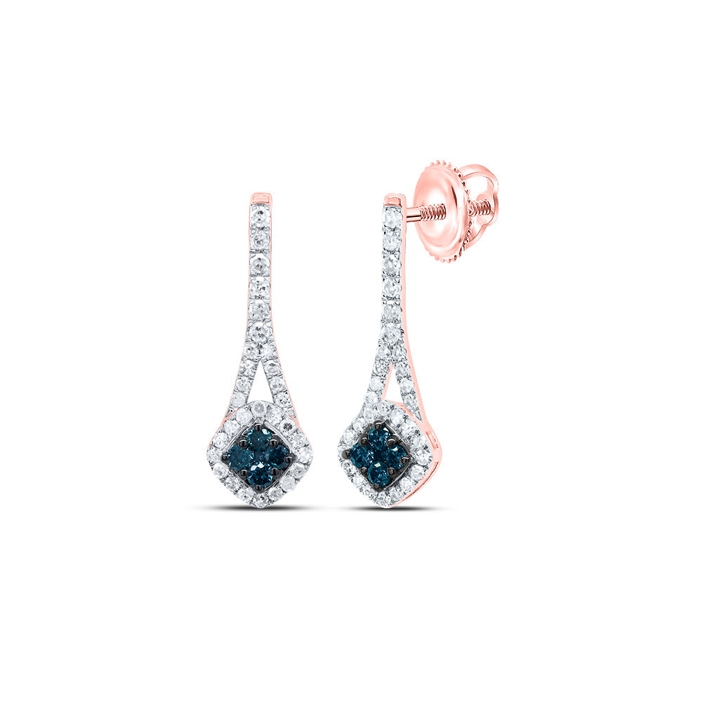 1/3CTW-DIA P1 GIFT BLUE DIAMOND  EARRING