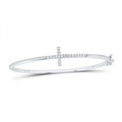 1/5CTW-DIA NK FASHION CROSS BANGLE (55X45)
