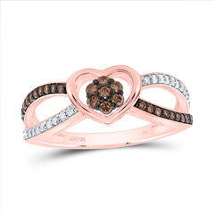 1/3CTW-DIA P1 GIFT COGNAC NATURAL DIAMOND HEART RING