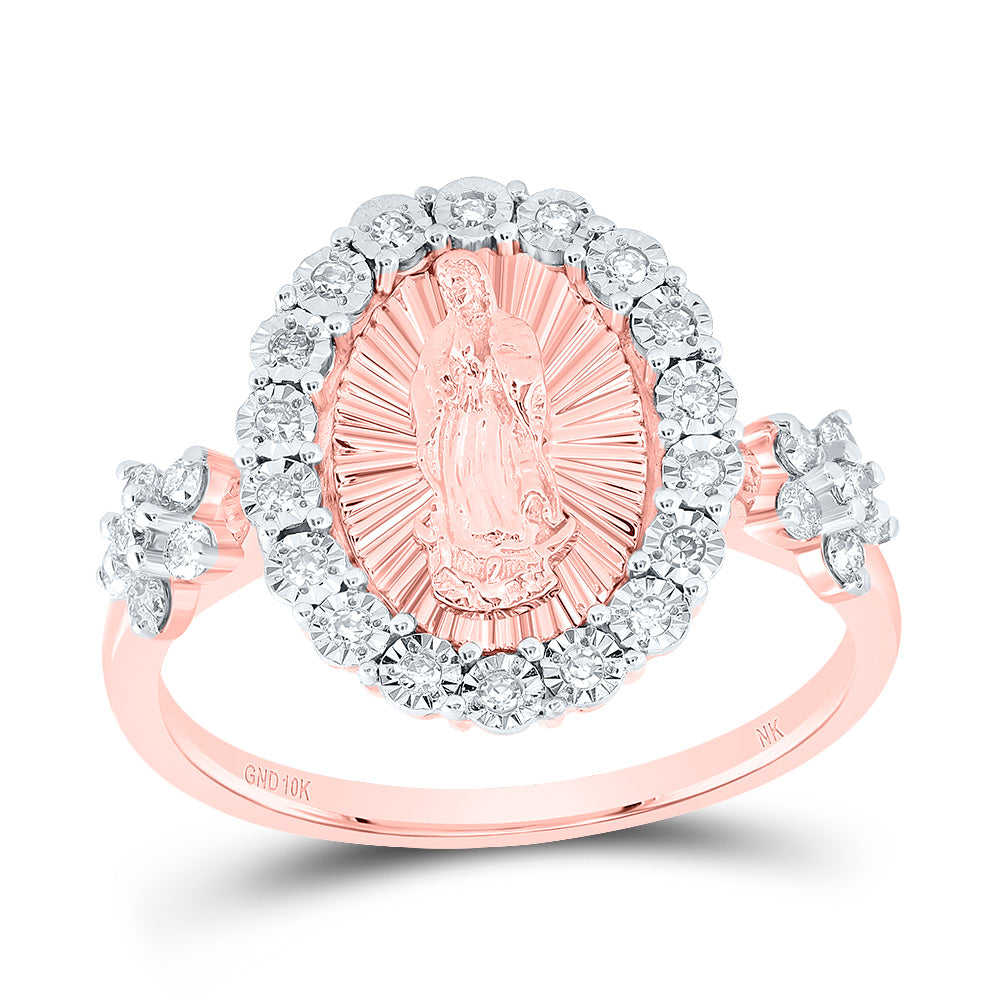 1/4CTW-DIA NK VIRGIN MOTHER MARY OVAL LADIES  RING