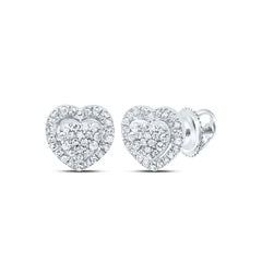 1/4CTW-DIA P1 GIFT HEART STUD EARRING