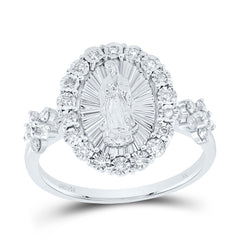 1/4CTW-DIA NK VIRGIN MOTHER MARY OVAL LADIES  RING