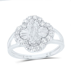 1/2CTW-DIA NK FASHION VIRGIN MOTHER MARY CLOVER LADIES RING