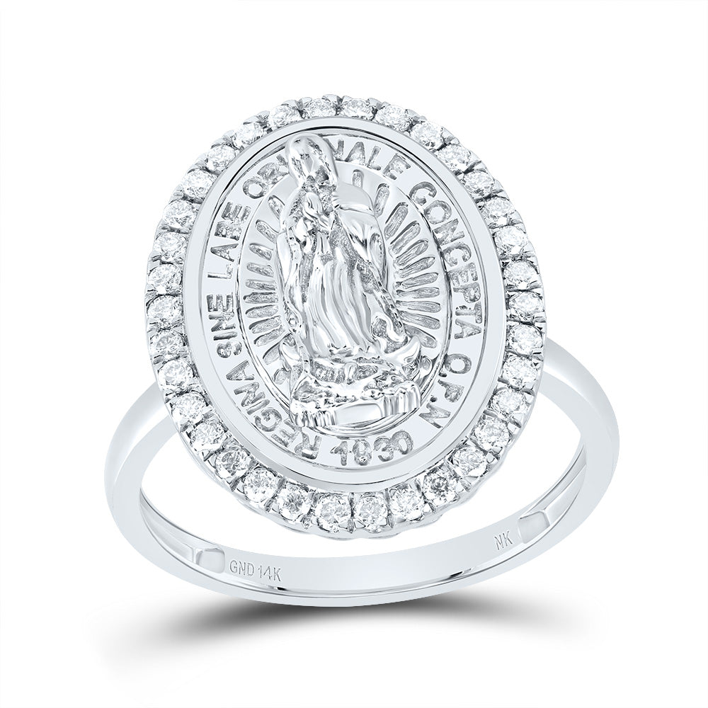 1/3CTW-DIA NK FASHION VIRGIN MOTHER MARY OVAL LADIES RING