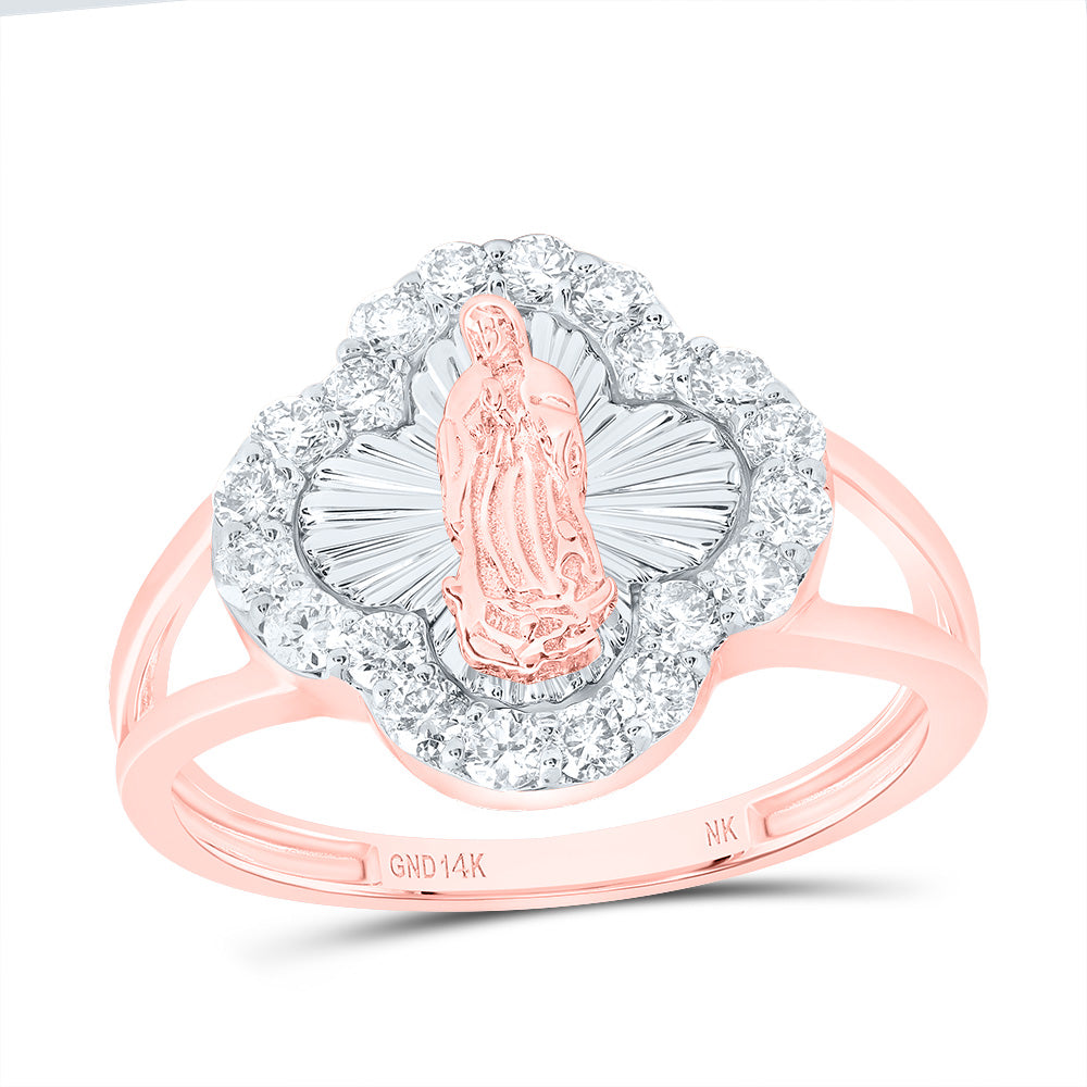 1/2CTW-DIA NK FASHION VIRGIN MOTHER MARY CLOVER LADIES RING