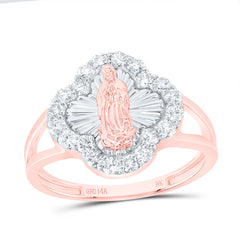 1/2CTW-DIA NK FASHION VIRGIN MOTHER MARY CLOVER LADIES RING