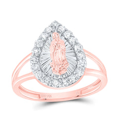 1/2CTW-DIA NK FASHION VIRGIN MOTHER MARY PEAR LADIES RING