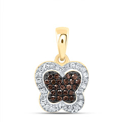 1/5CTW-DIA P1 GIFT COGNAC NATURAL DIAMOND BUTTERFLY PENDANT