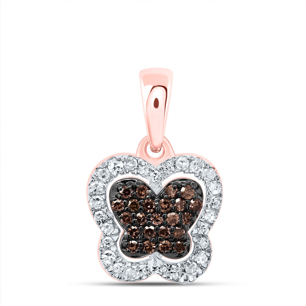 1/5CTW-DIA P1 GIFT COGNAC NATURAL DIAMOND BUTTERFLY PENDANT