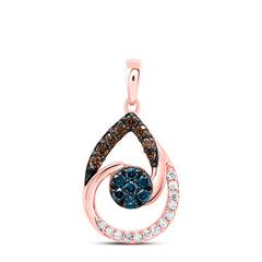 1/3CTW-DIA P1 GIFT COGNAC NATURAL, BLUE-DIA PEAR PENDANT