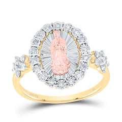 1/4CTW-DIA NK VIRGIN MOTHER MARY OVAL LADIES  RING