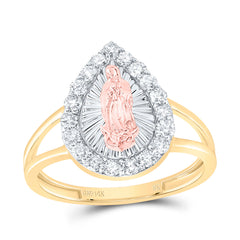 1/2CTW-DIA NK FASHION VIRGIN MOTHER MARY PEAR LADIES RING