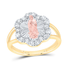 1/2CTW-DIA NK FASHION VIRGIN MOTHER MARY FLOWER LADIES RING