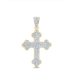 1/4CTW-DIA NK FASHION CROSS PENDANT