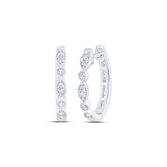3/8CTW-DIA CN FASHION HOOP EARRING