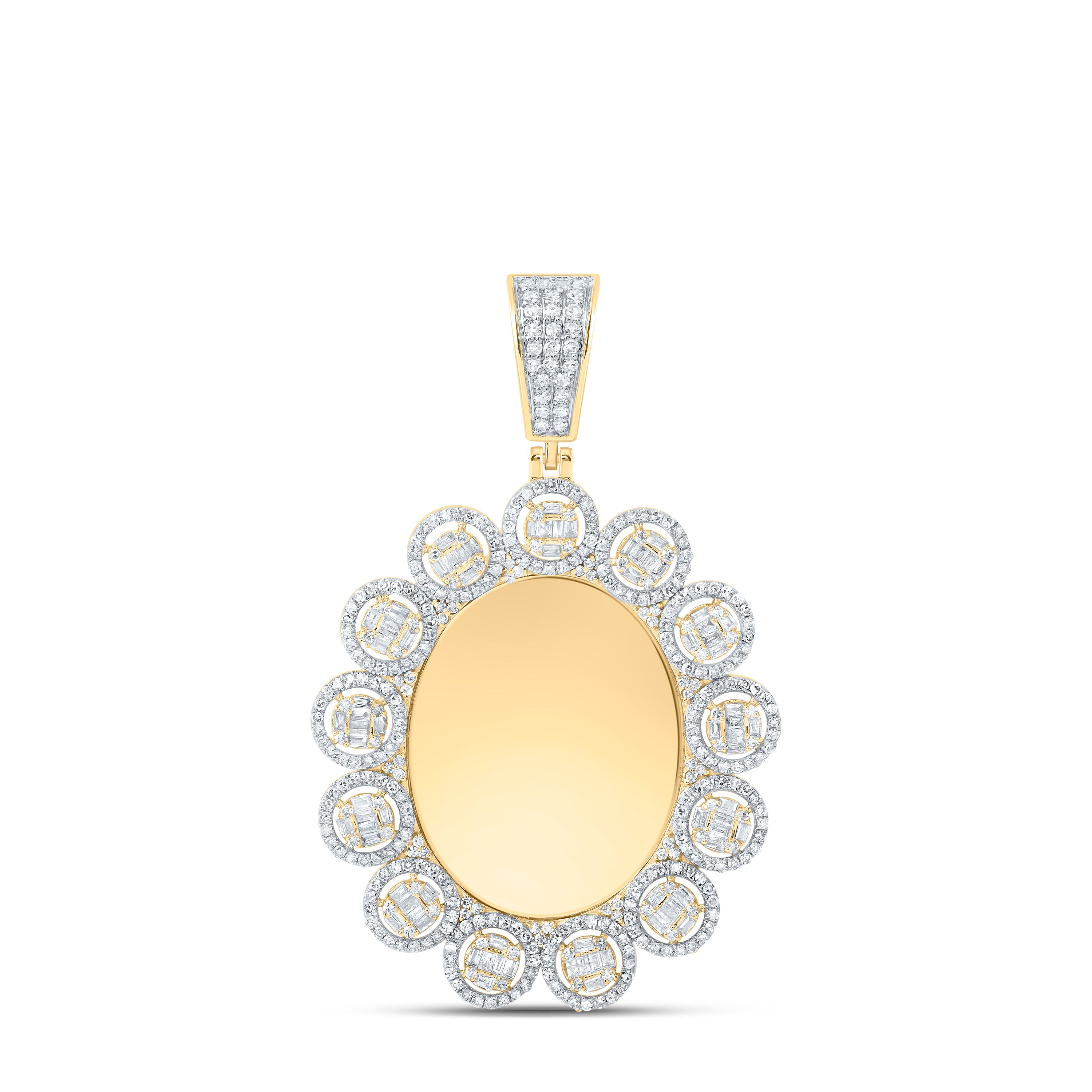1 5/8CTW-DIA NK MEMORY ROUND MENS CHARM