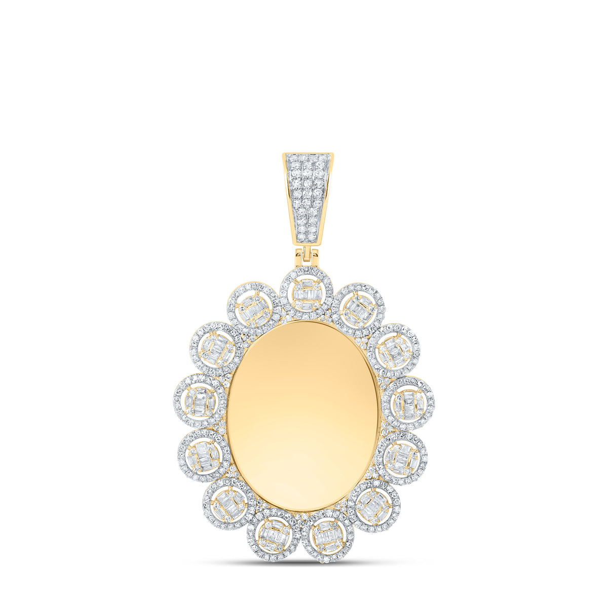 1 5/8CTW-DIA NK MEMORY ROUND MENS CHARM