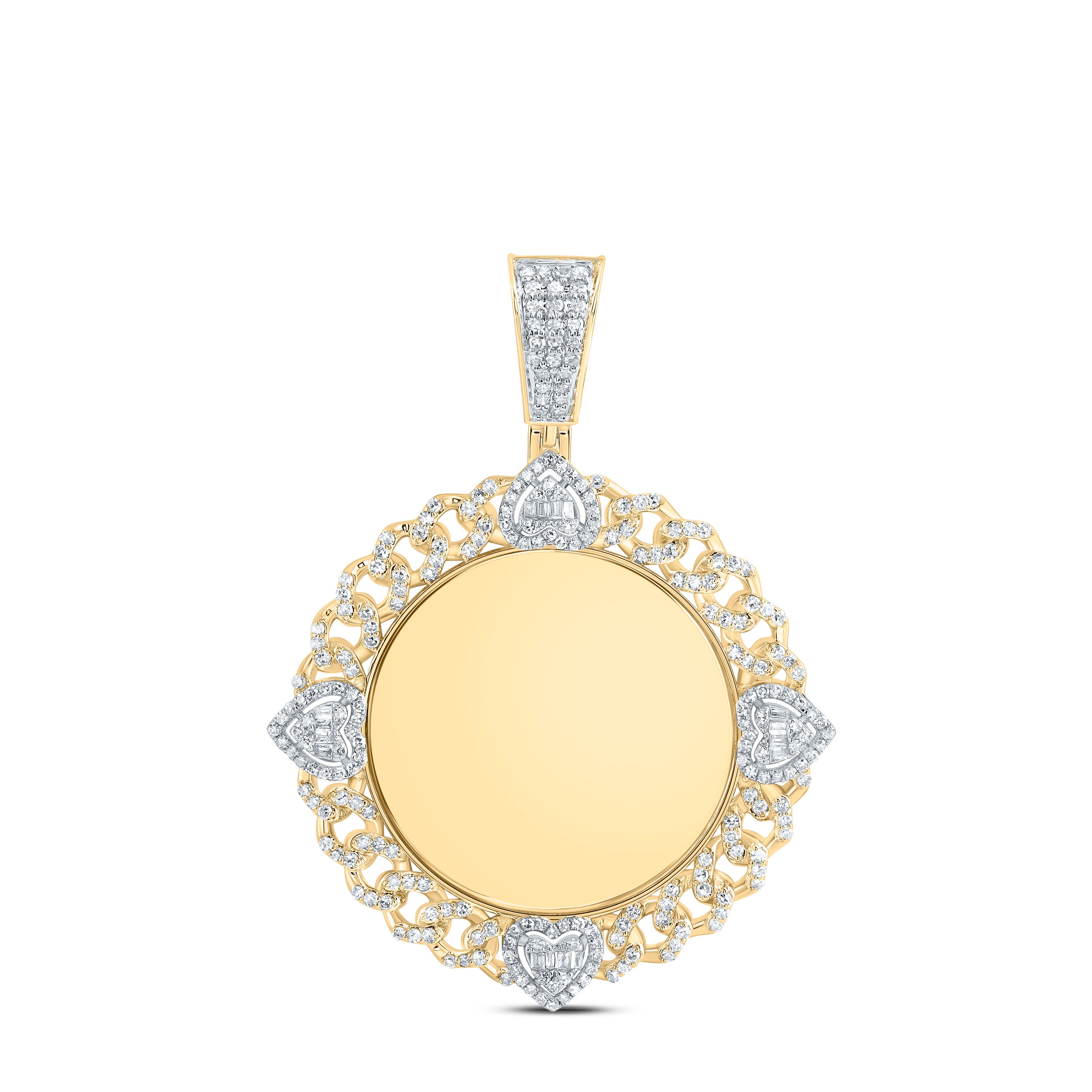 1CTW-DIA NK MEMORY HEART MENS CHARM