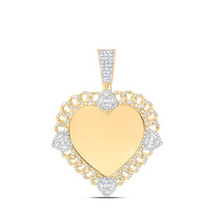 1CTW-DIA NK MEMORY HEART MENS CHARM