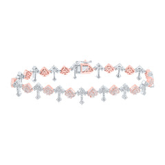 2 5/8CTW-DIA NK CROSS MENS BRACELET (8 INCH)